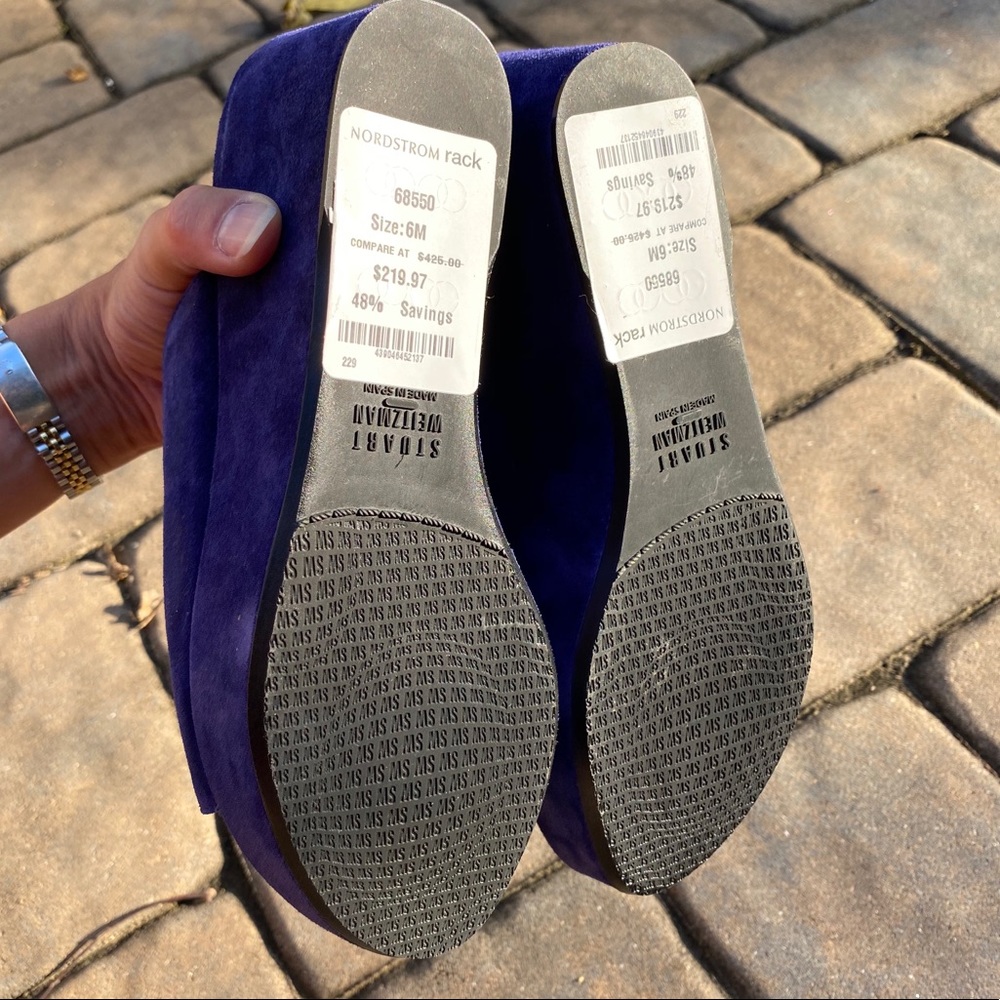 NWT Stuart Weitzman Mule Train Suede Wedge - Picture 10 of 11